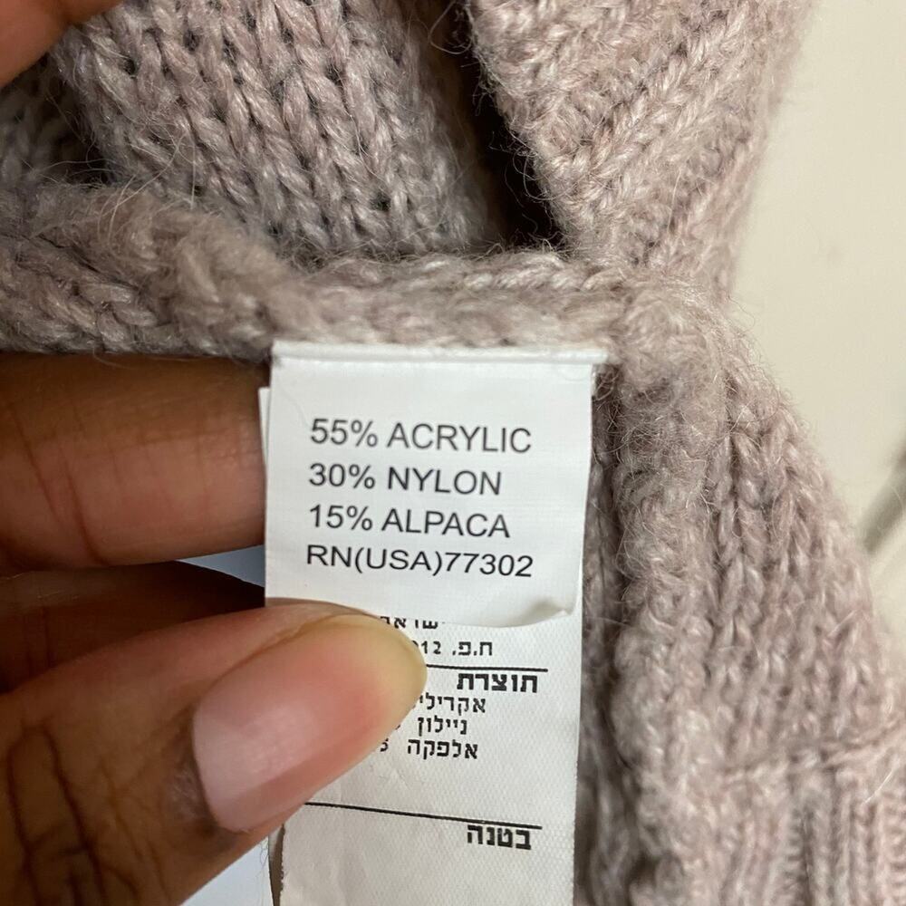 Zara Tan Alpaca Blend Knit Cardigan Collared Button Front Size M - Picture 6 of 7